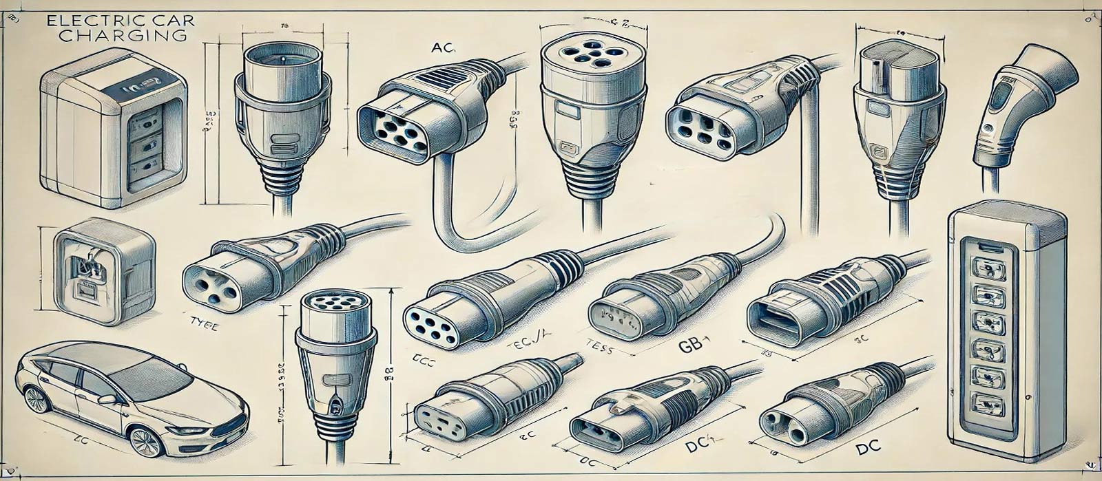 EV plugs AI immagination