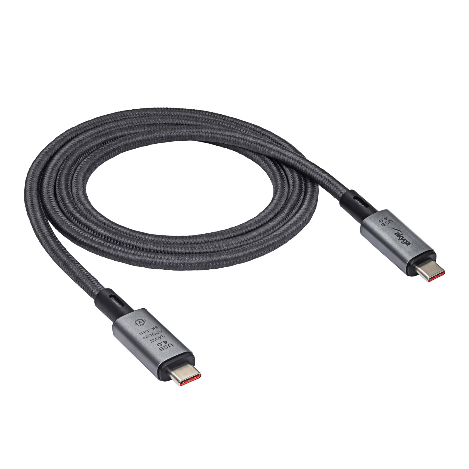 Fő kép Kábel USB4 type C 1m AK-USB-45 40Gb/s 240W