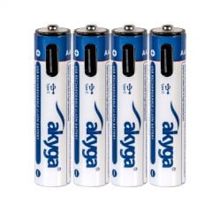 Li-Ion akkumulátor AAA LR03 USB-C Akyga AK-BC-07 1.5V / 435mAh 4db