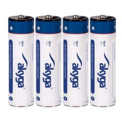 Li-Ion akkumulátor AA LR06 USB-C Akyga AK-BC-06 1.5V / 1750mAh 4db