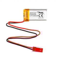Li-Po akkumulátor LP402036 Akyga AKY0128 3.7V / 220mAh PCM JST 2-pin csatlakozó 150mm