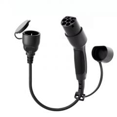 Type2 / Schuko Adapter elektromos járművek töltőállomásához AK-SC-E28 érfi – női 16A 30cm