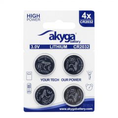 Lithum akkumulátor CR2032 Akyga AKY2100 3V / 210mAh 4db