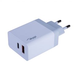 USB Töltő AK-CH-13 USB-A + USB-C PD 5-12V / max. 3A 36W Quick Charge 3.0