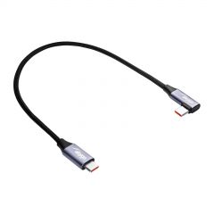 Szögben Kábel USB type C / USB type C 30cm AK-USB-53 60W hálós