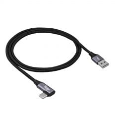 Szögben Kábel USB type C / USB-A 1m AK-USB-74 60W hálós