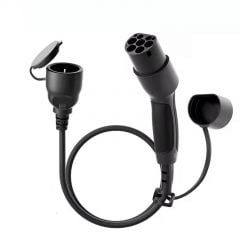 Type2 / Schuko Adapter elektromos járművek töltőállomásához AK-SC-E28 érfi – női 16A 60cm