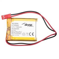 Li-Po akkumulátor LP783442 Akyga AKY0659 3.7V / 1150mAh PCM JST 2-pin csatlakozó 150mm