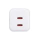 Kiegészítő fénykép USB Töltő AK-CH-29 2x USB-C PD 5-20V / max. 3A 45W Quick Charge 3.0 GaN