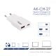 Kiegészítő fénykép Töltő AK-CH-27 USB-A + USB-C PD 5-20V / max. 3A 30W Quick Charge 3.0 GaN